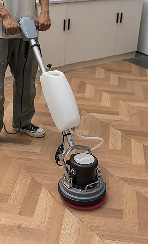 Miniatura 5 de Máquina pulidora de tampón de piso multifuncional de 10" resistente - ¡Limpie, lustre, frote y pula con facilidad! ¡Ideal también para alfombras!