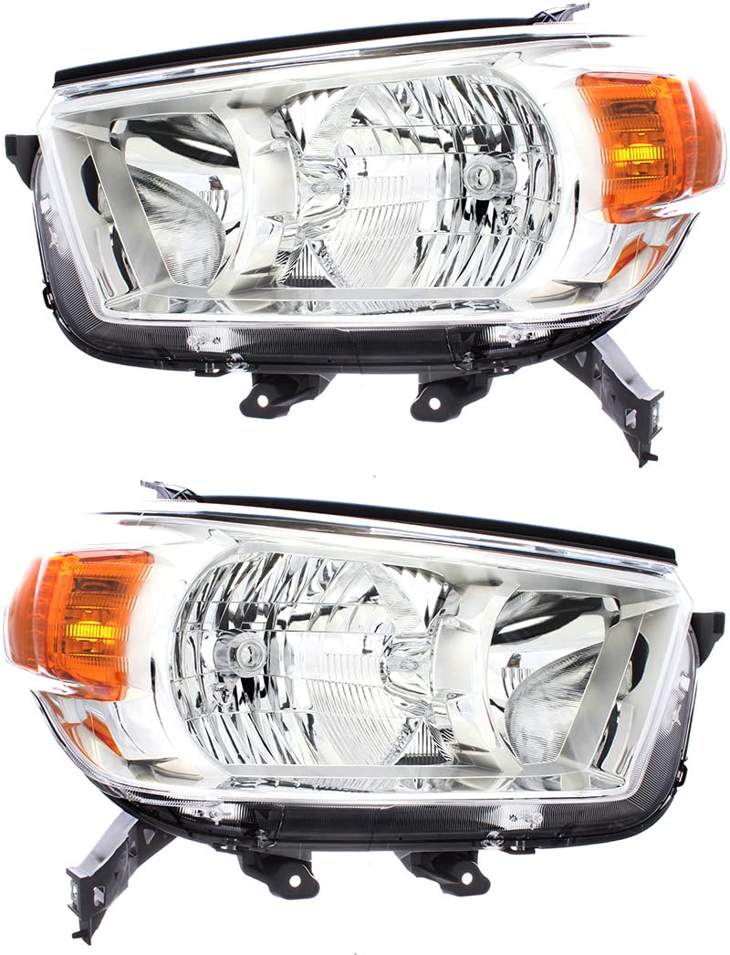 For Toyota 4Runner Limited/SR5 Headlights Lamps Set 2010 2011 2012 2013 Halogen Driver and Passenger Side