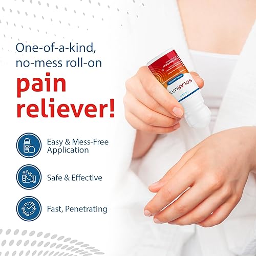 Miniatura 4 de SolarMax  Alivio del dolor roll-on para artritis, dolores de espalda, contusiones, esguinces y tensión muscular, gel para aliviar el dolor de