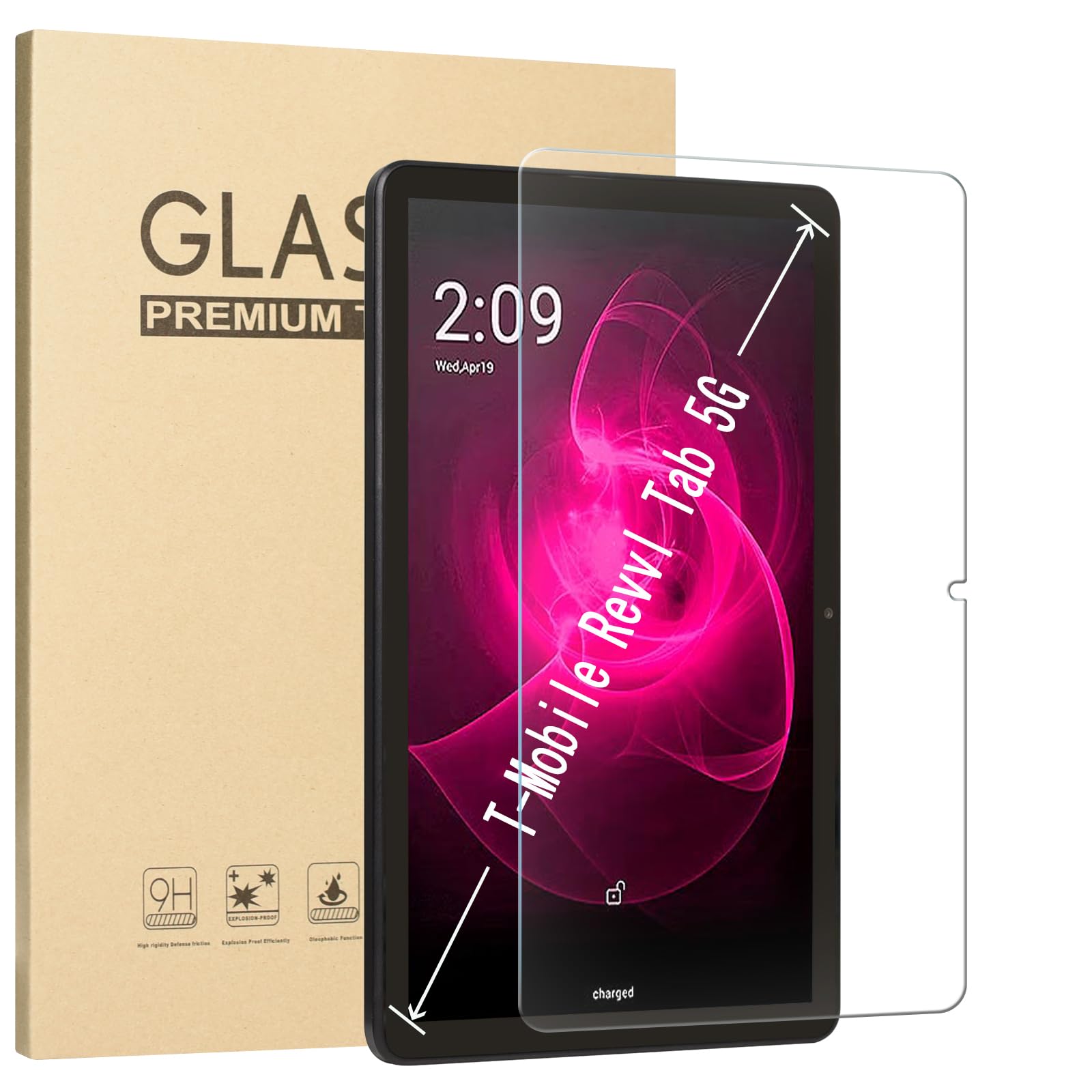 ACdream 1 Pack Screen Protector for T-Mobile Revvl Tab 5G 10.36" Tablet 2023 Release, HD Tempered Glass Anti-Fingerprints Bubble-Free Easy
