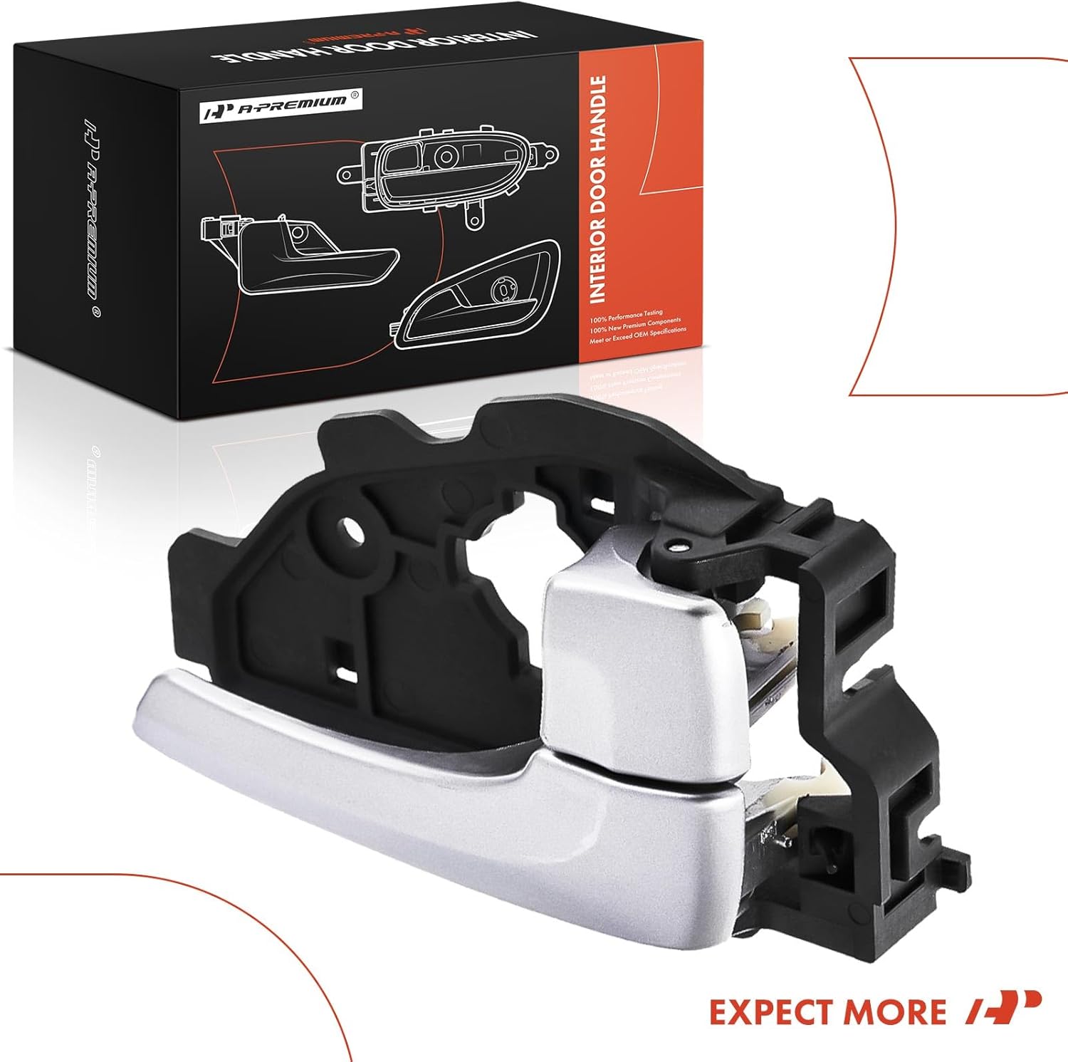 A-Premium Front or Rear Right Passenger Side Interior Door Handle Compatible with Hyundai Tucson 2010 2011 2012 2013 2014, Painted Silver, Replace# 82620-2S020-SAS