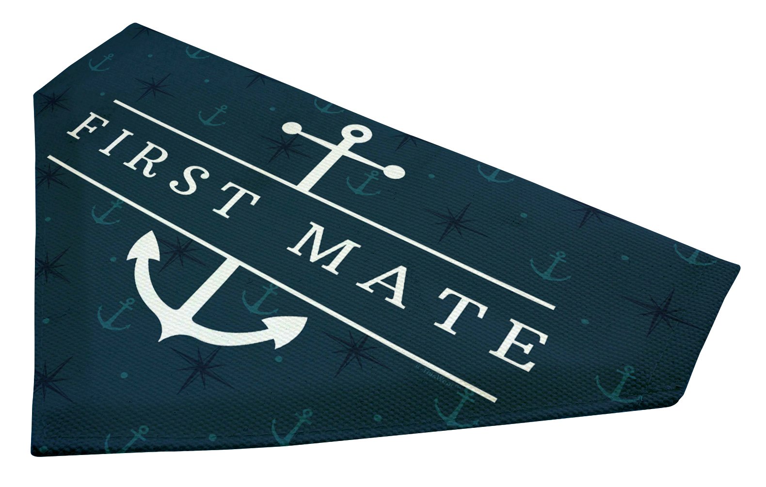 ThisWear Nautical Dog Clothes First Mate Dog Bandana Pet Collar Scarf Bib for Medium to Larger Dogs Blue