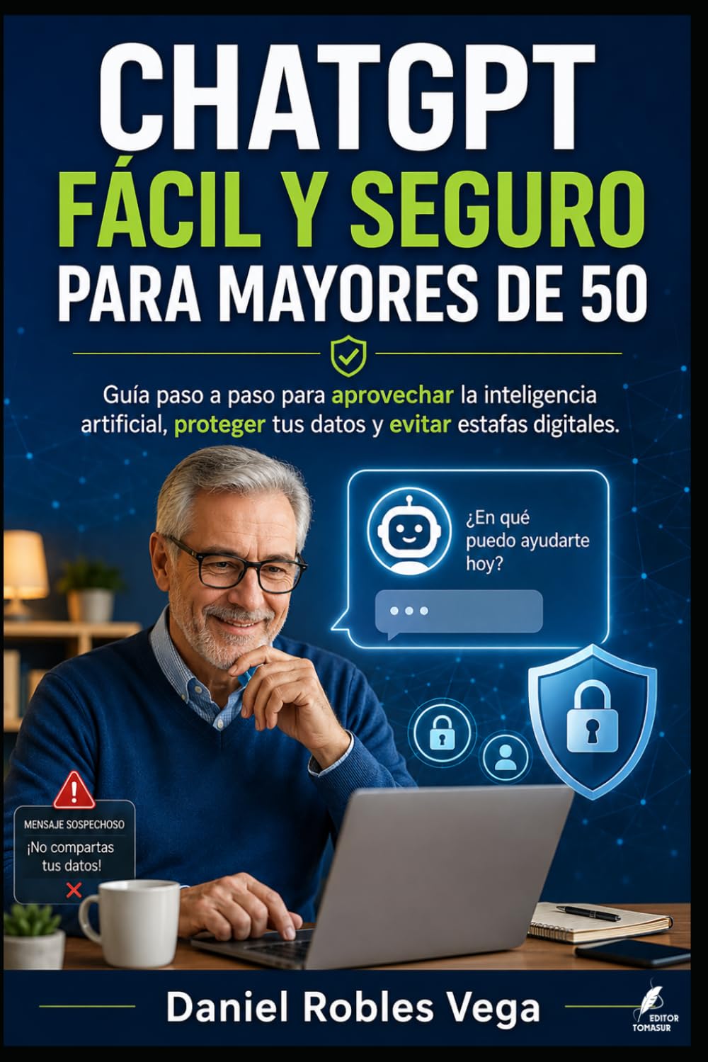 CHATGPT FÁCIL Y SEGURO PARA MAYORES DE 50: Guía paso a paso para aprovechar la inteligencia artificial, proteger tus datos y evitar estafas digitales (Colección Tecnología Fácil y Segura)