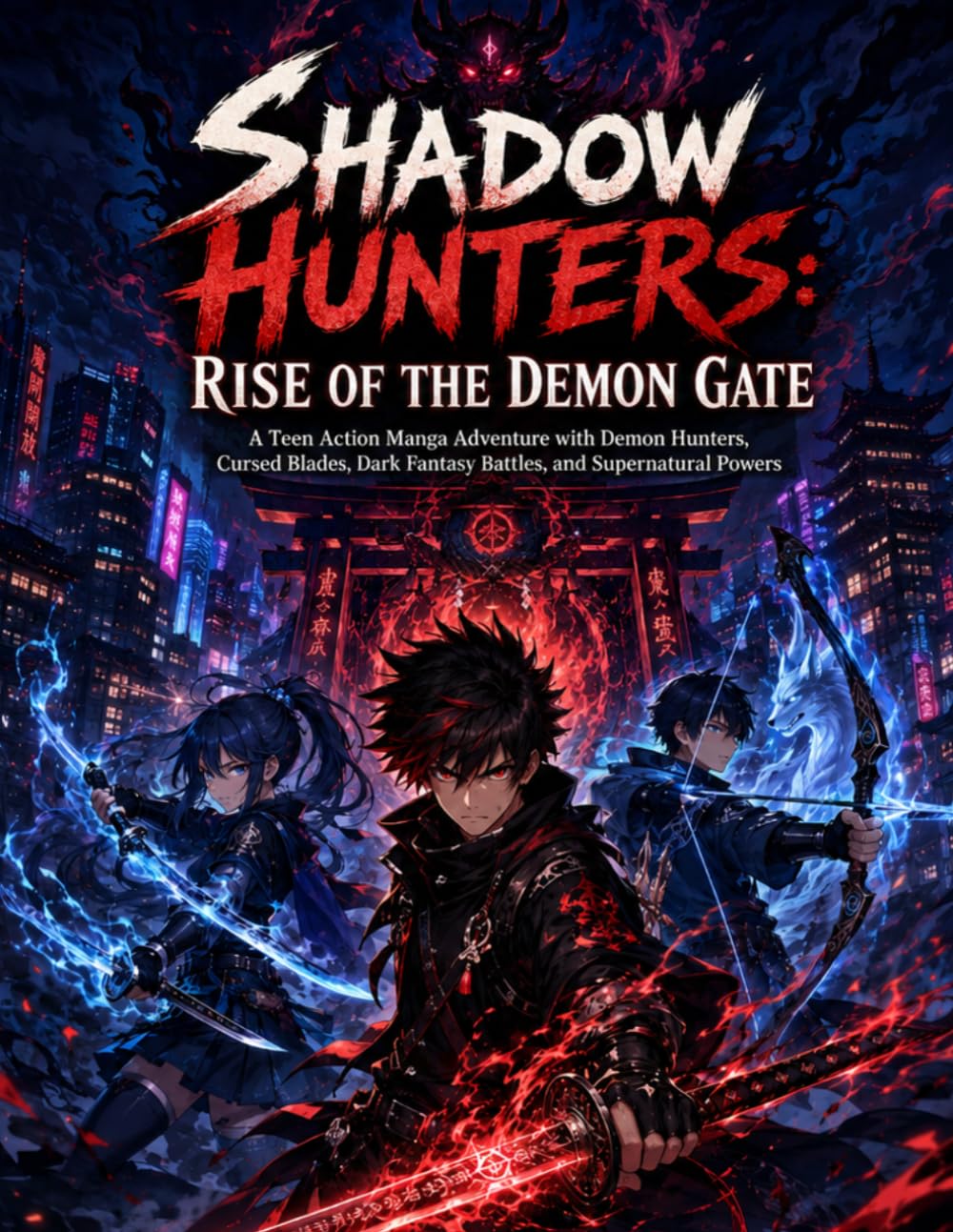 SHADOW HUNTERS: RISE OF THE DEMON GATE: A Teen Action Manga Adventure with Demon Hunters, Cursed Blades, Dark Fantasy Battles, and Supernatural Powers