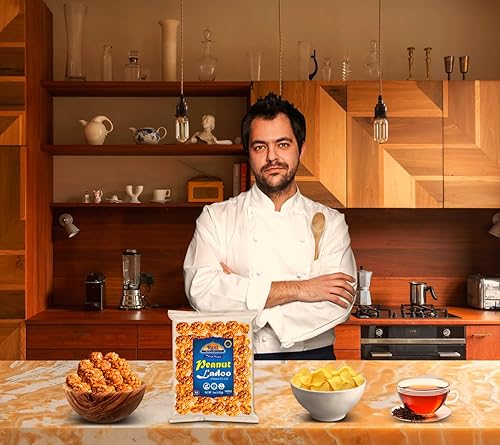 Miniatura 6 de Rani Peanut Ladoo (caramelo frágil de maní redondo) 14 onzas (14.11 oz)  Todo natural  Vegano  Sin colores  Apto para gluten  Kosher  Origen indio