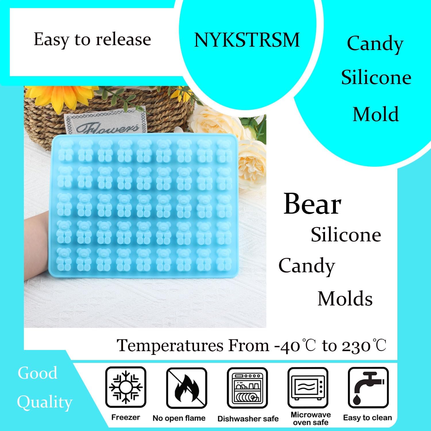 45 Cavity Gummy Bear Silicone Candy Mold For Candy Chocolate Jelly Gelatin