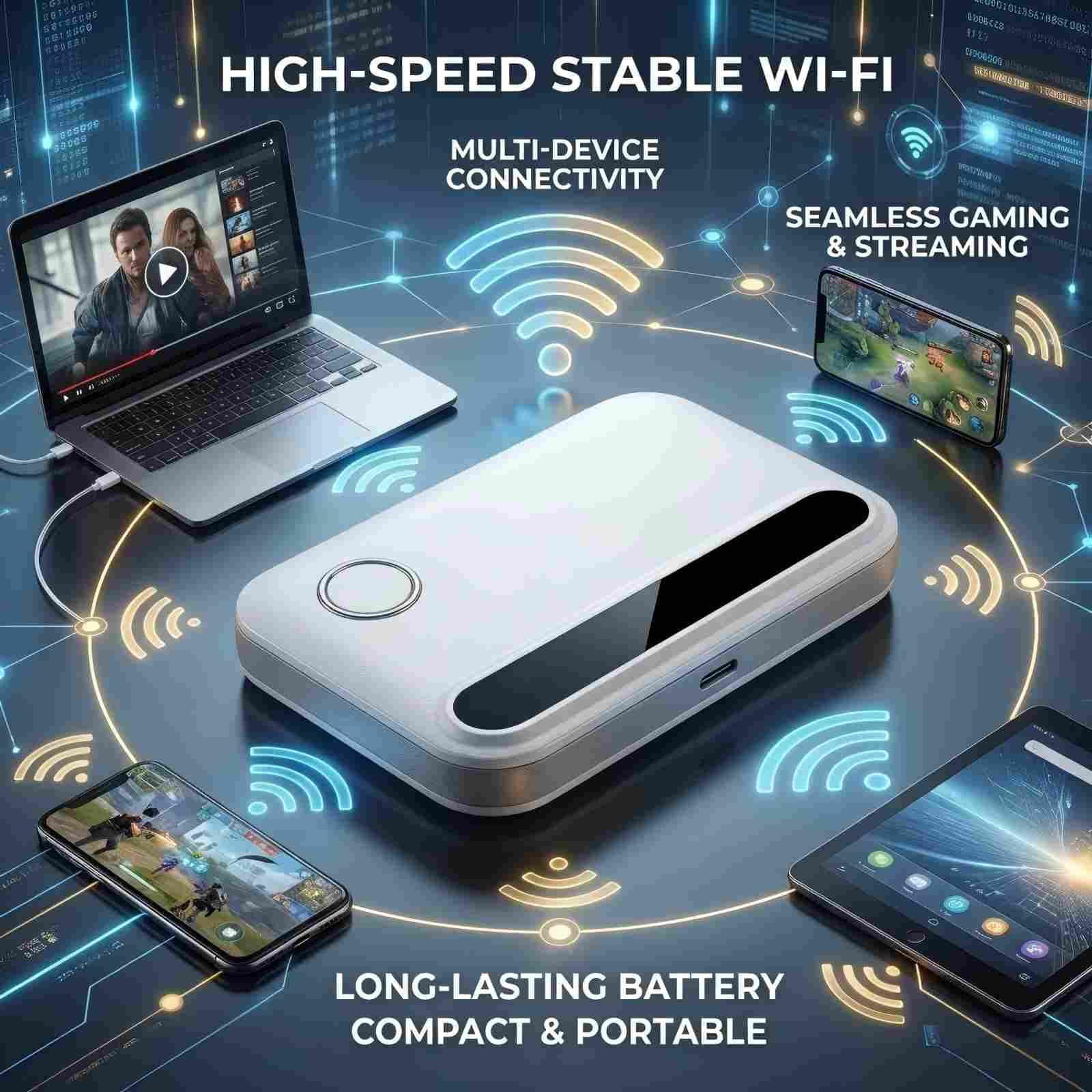 Routeur 5G Portable,WiFi 6 avec Slot SIM Déverrouillé – Modem 5G Carte SIM, Internet Mobile Haut Débit 5G/4G+, Jusqu’à 28 Appareils, Idéal Voyage & Télétravail-M