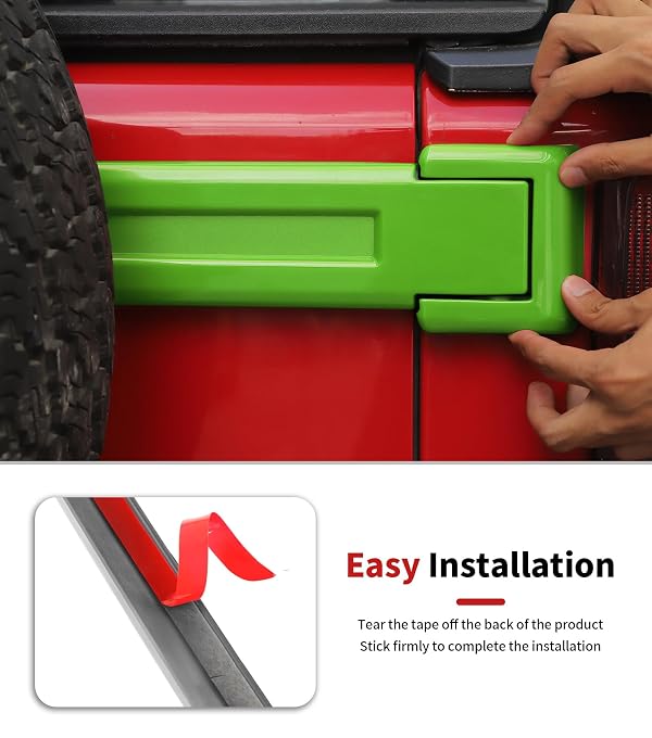 JWWY Door Hood Hinges Cover Kit for 2007-2017 Jeep Wrangler JK 34pcs Green by JWWY - Used condition - Image 10