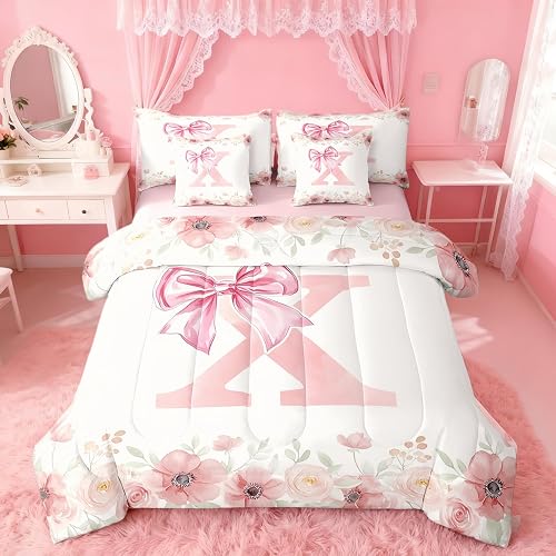 Erosebridal Initial Letter X Bed in A Bag Queen for Girls Kids, Dreamy Princess 