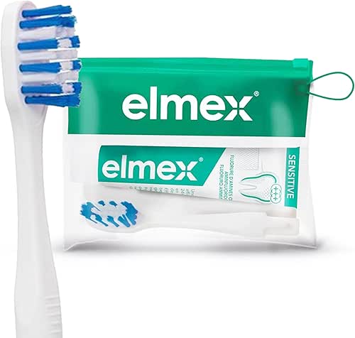 ELMEX - Sensitive Kit Dentifrice Voyage pour Dents Sensibles, Brosse