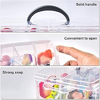 Vista 3 de Estuche Xuerdon compatible con figuras de coleccionista Fisher-Price Little People, organizador de almacenamiento de juguetes para Disney Frozen