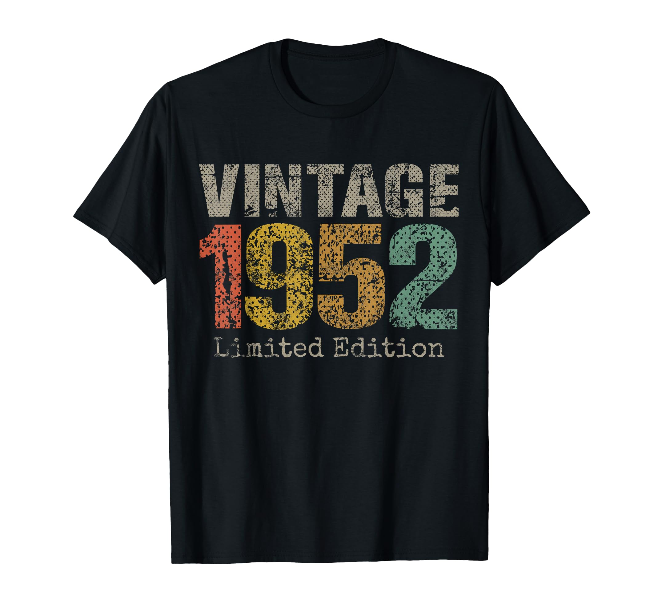 Vintage 1952 Text 74th Birthday Gift Men Women 74 Year Old T-Shirt