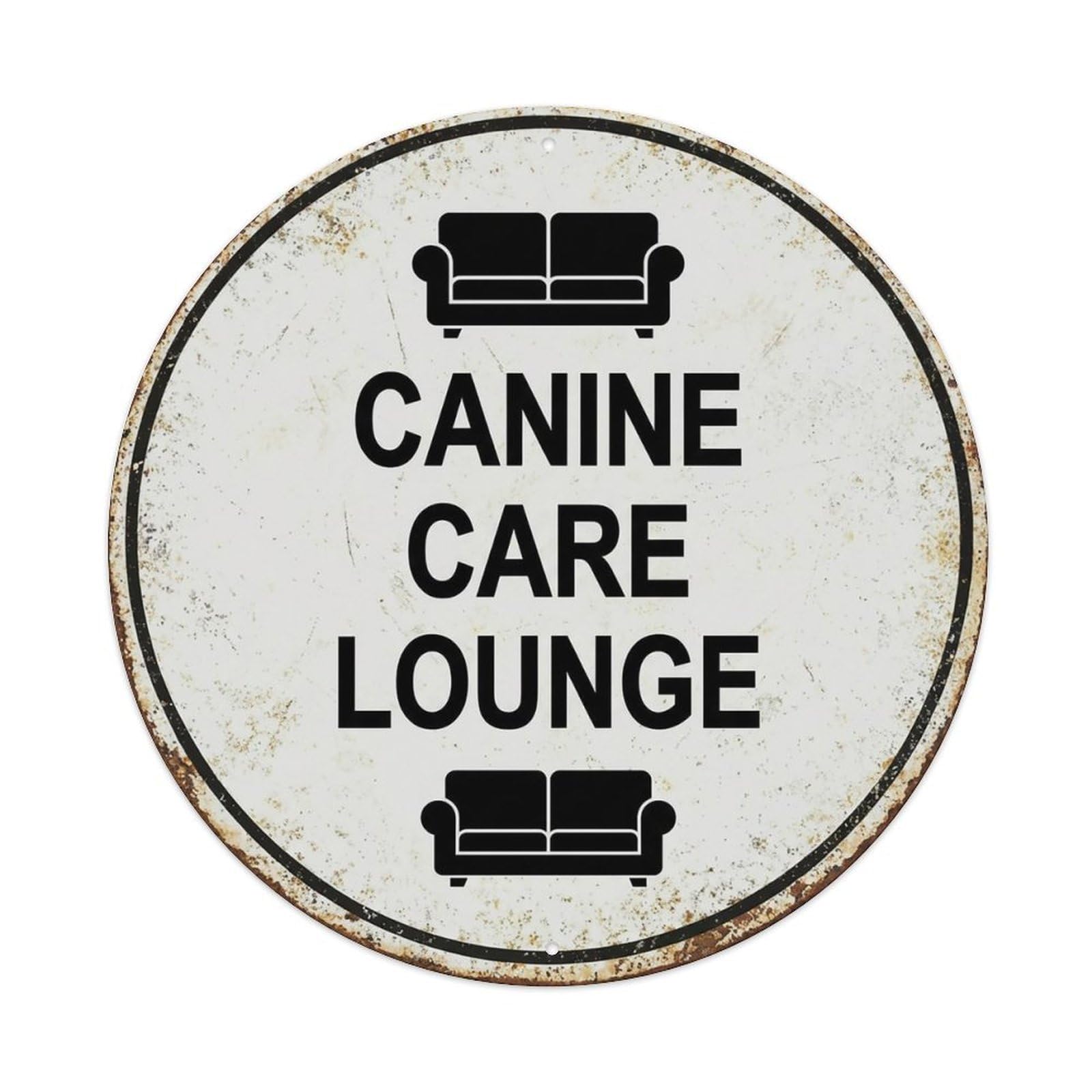Vintage Canine Care Lounge Decor Metal Tin Sign