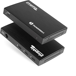 Plugable Thunderbolt 4 Hub, 4-in-1 Pure USB-C Design, Includes USB-C to 4K HDMI Adapter, 60W Laptop Charging, Compatible with Mac and Windows and USB-C, Thunderbolt, and USB4 Devices, Driverless