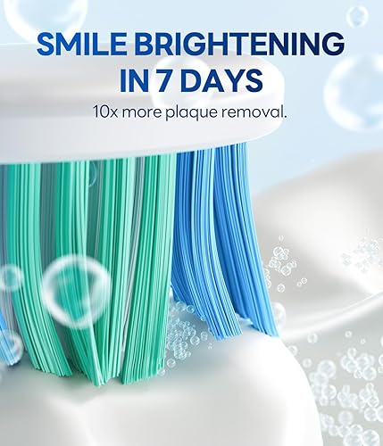Miniatura 2 de Bymore Cepillo de dientes eléctrico para adultos, cepillo de dientes sónico de viaje con 8 cabezales de repuesto, cepillo de dientes recargable