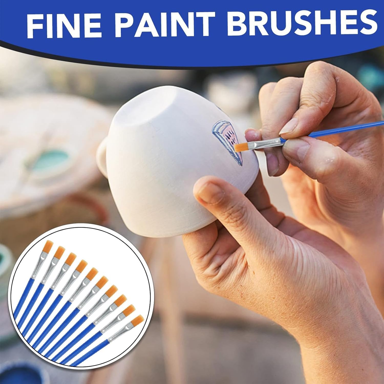Paint Brushes - Painting Brushes | Nylon Hair Brush | Paint Detail Brushes | Kids Paint Brushes | Watercolor Paintbrushes | Face Paint Brushes | Art Painting Brush For Gouache, Acrylic, Body Painting