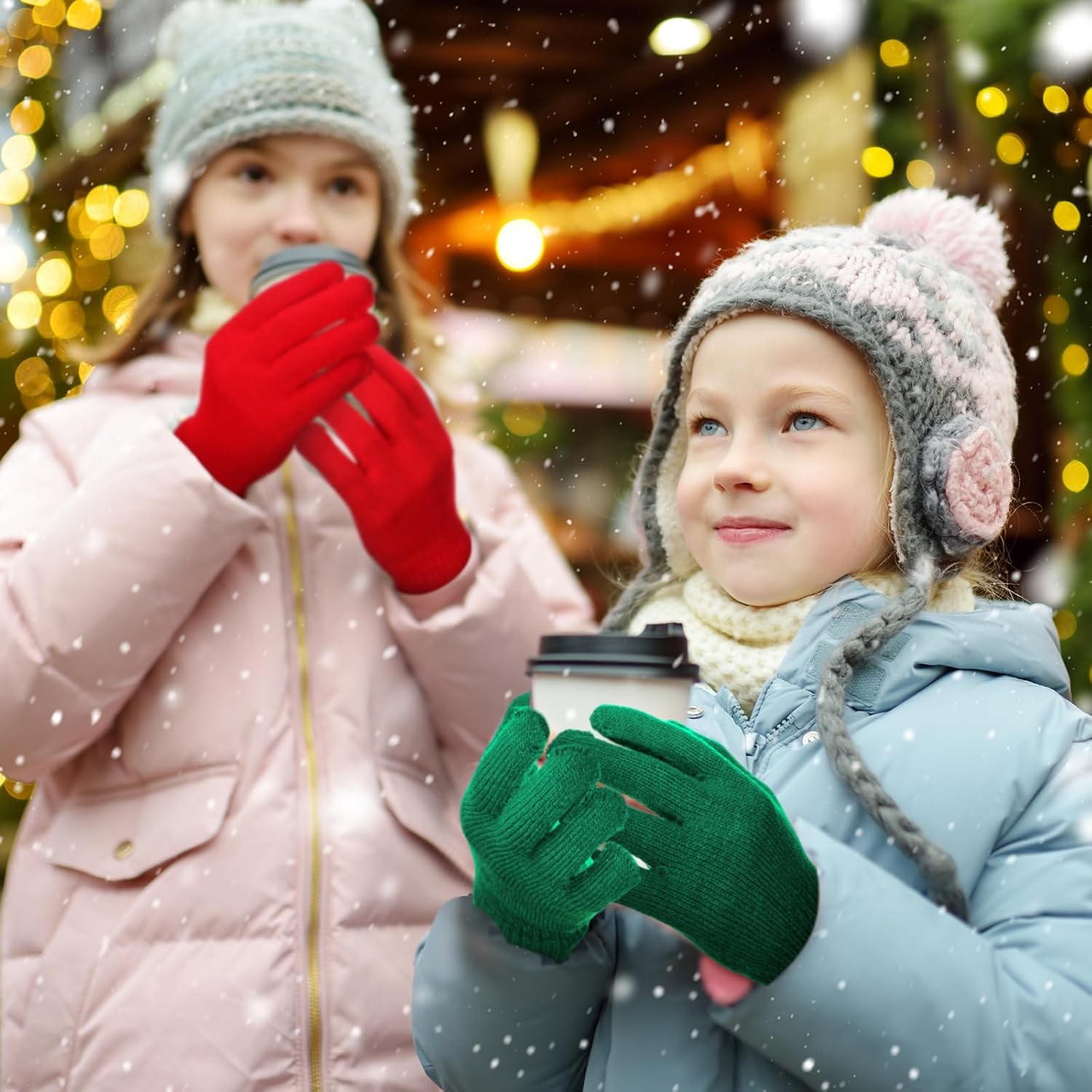 12 Pairs Christmas Kids Gloves with Cards Christian Gifts for Kids Toddler Red and Green Glove Winter Full Fingers Knit Gloves Stretchy Warm Mittens Bulk for Religious Boys Girls - Image 5