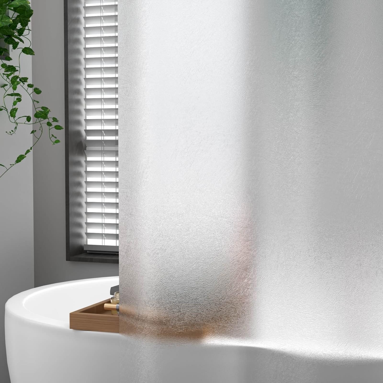 Ducha impermeable de 80 x 180 cm, PEVA mate semitransparente, con ojales, decoración de ducha para baños modernos