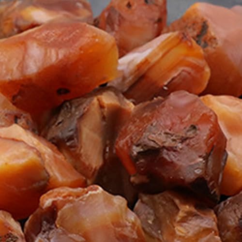 Miniatura 2 de Collar de cristal de cornalina real para mujer, piedras preciosas en bruto y curativas para los chakras, dije con auténtico cristal rojo joya de