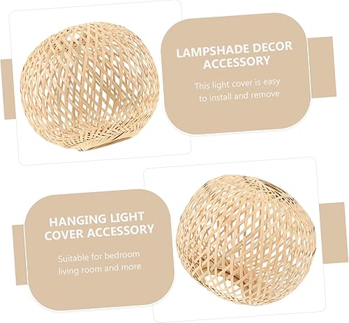 Miniatura 6 de DOITOOL Lámpara de techo boho cubierta de luz de ratán creativo accesorio de pantalla color al azar