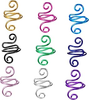 9pcs Crochet Tension Rings Adjustable Metal Yarn Guides | Easy Storage, Open Design, Fashion Statement Accessory, Consistent Tension Control, for Crocheting and Knitting