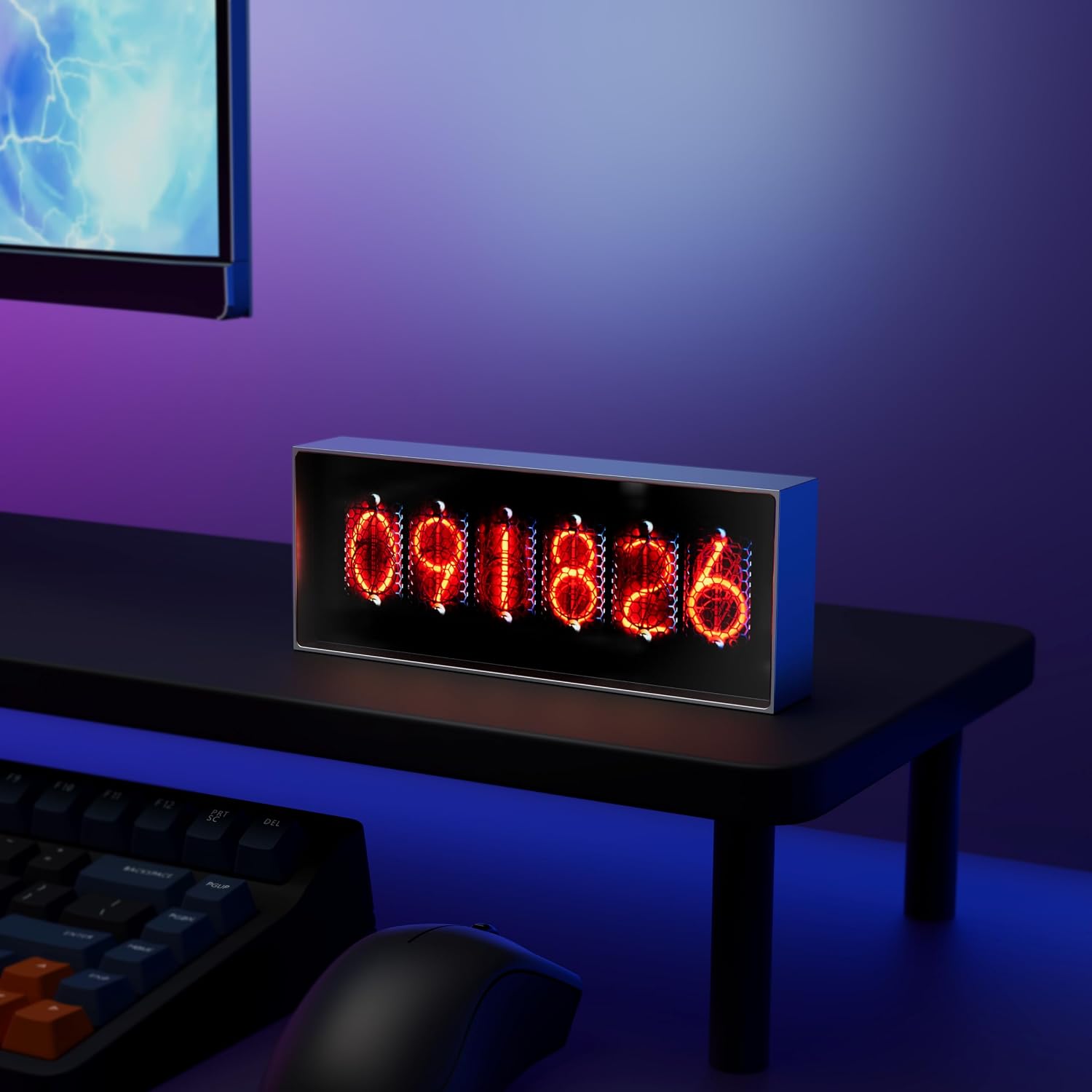 Electronic Display for Real-Time Cryptocurrency/Bitcoin/Stock Market Data, Time, Weather & Temperature, 164*28*65mm, Supports Image Upload and 30s Video Playback, App-Controlled, 960*360 Resolution