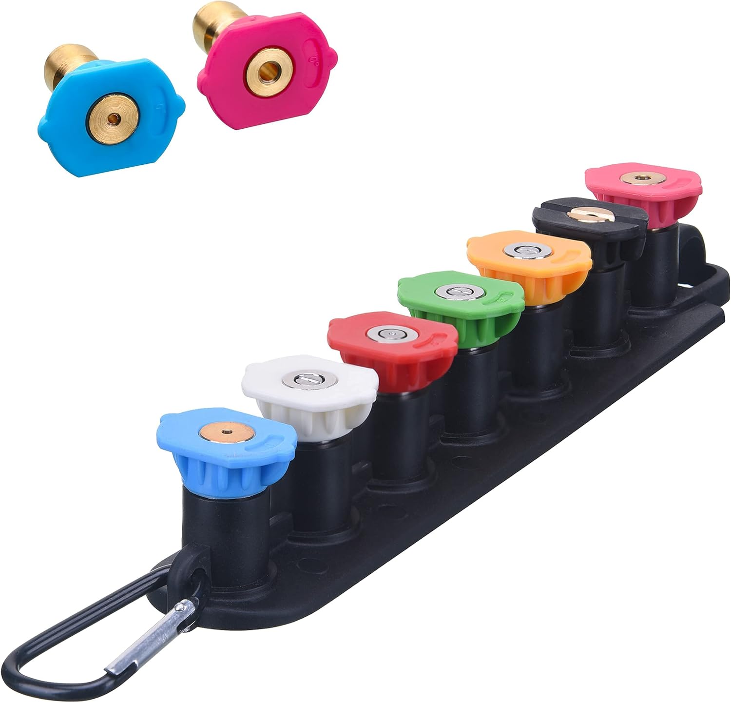 M MINGLE Pressure Washer Tips Set with Nozzle Holder, 9 Nozzle Tips, 1/4 Inch Quick Connect, 4000 PSI