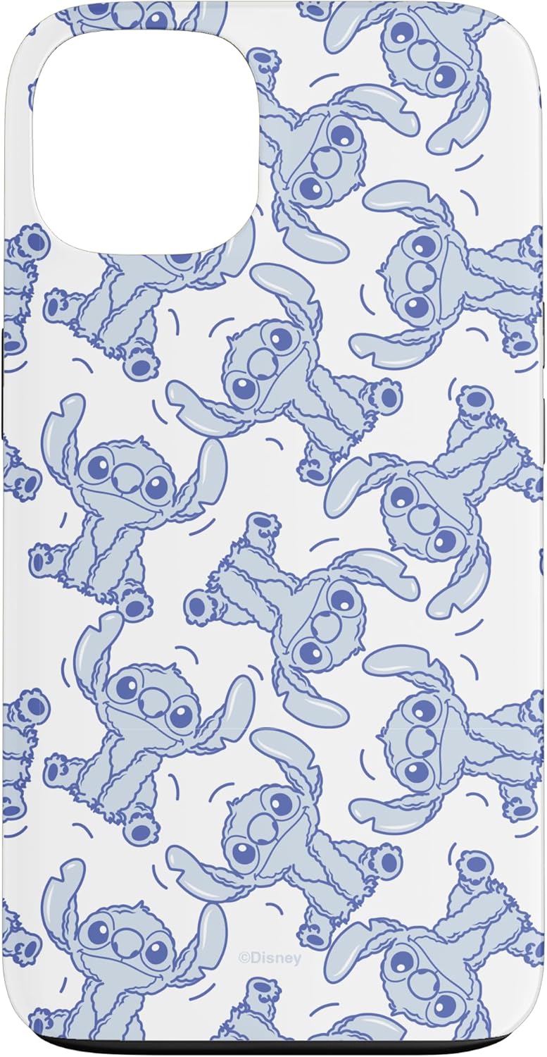 Disney Stitch Fluffy Summer Vibes Pattern Case for iPhone 14 Pro