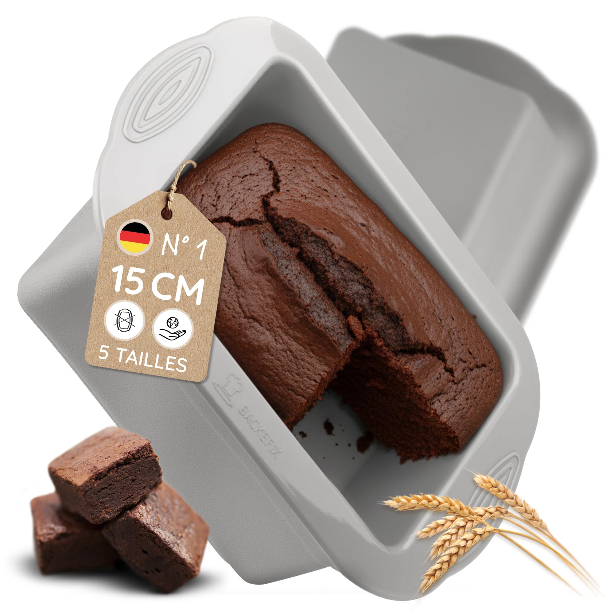 Backefix Moule à pain en silicone de 15 cm - Grand moule à pain original - Peut également être utilisé comme moule à gâteau Adapté à un usage alimentaire et respectueux de l'environnement