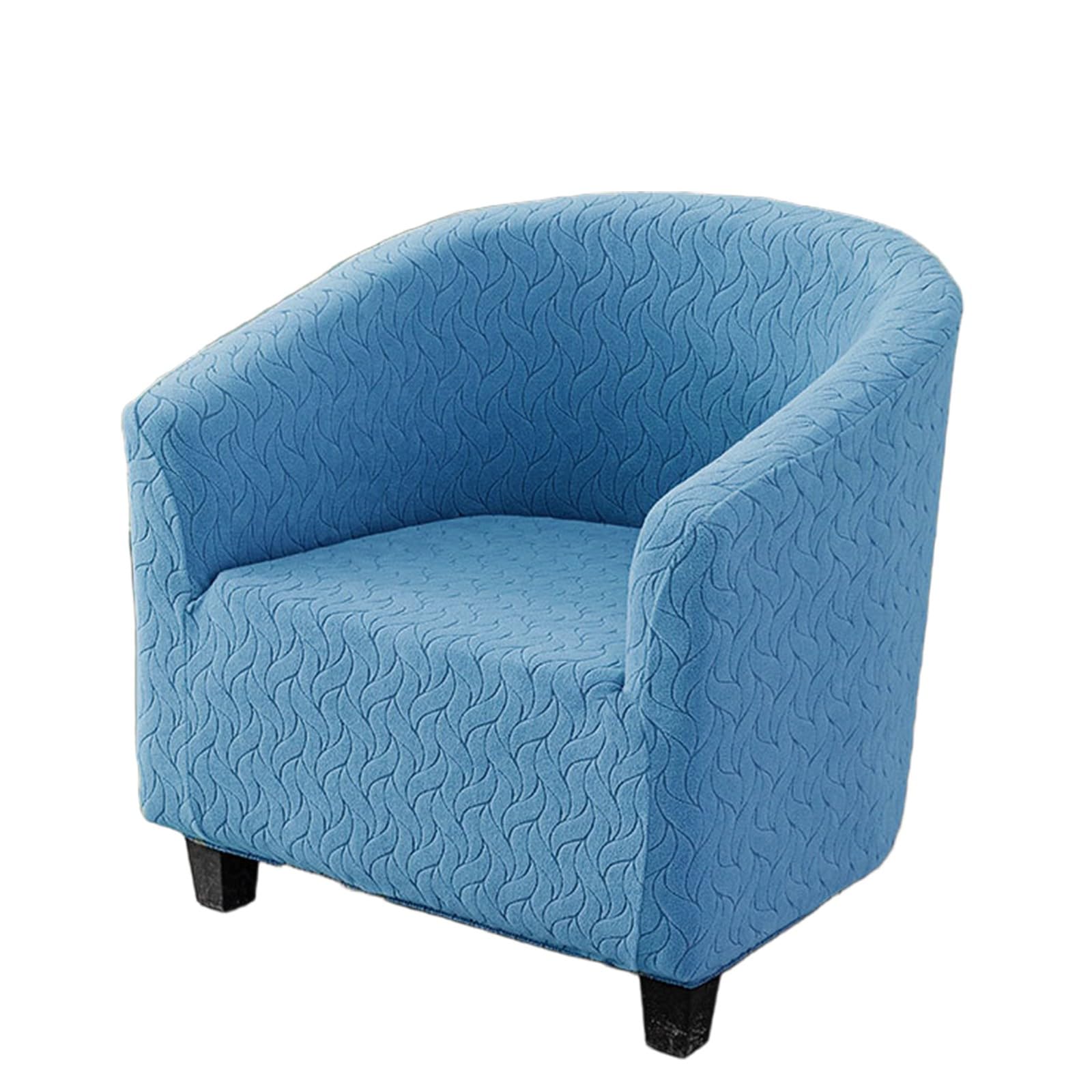 Funda elástica de terciopelo verde oliva sillón barril con textura felpa