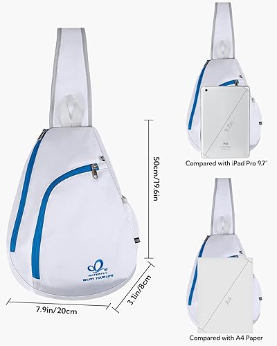 Miniatura 2 de Waterfly Bolso bandolera pequeño resistente al agua, mochila ligera con hombros y pecho para hombres y mujeres, senderismo y viajes