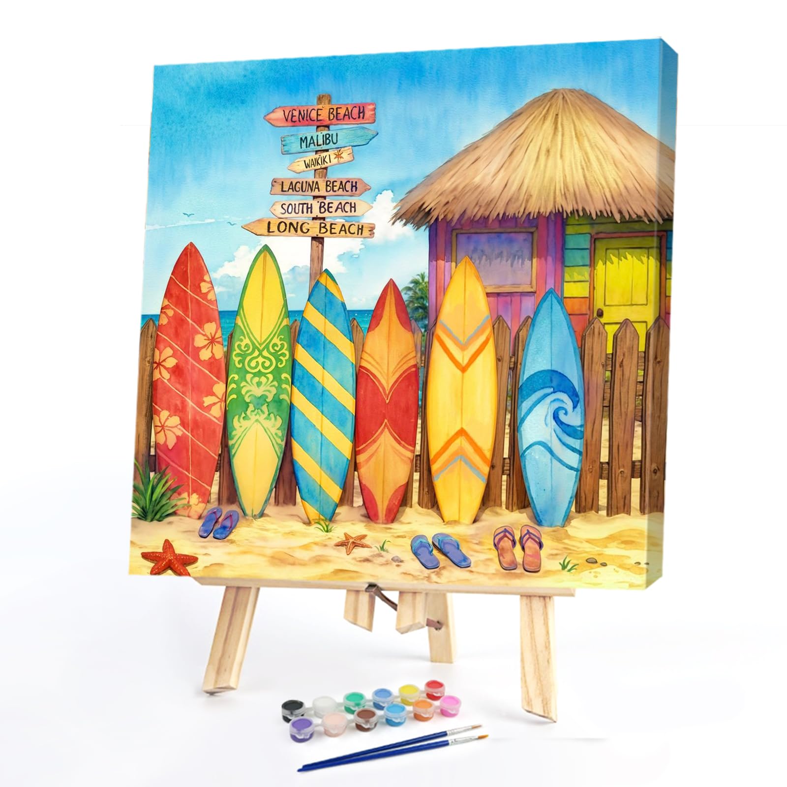 Kexpery Painting by Numbers Kit DIY Landscape 40x40cm Frameless for Adults Beginners Wall Decor Home Gift