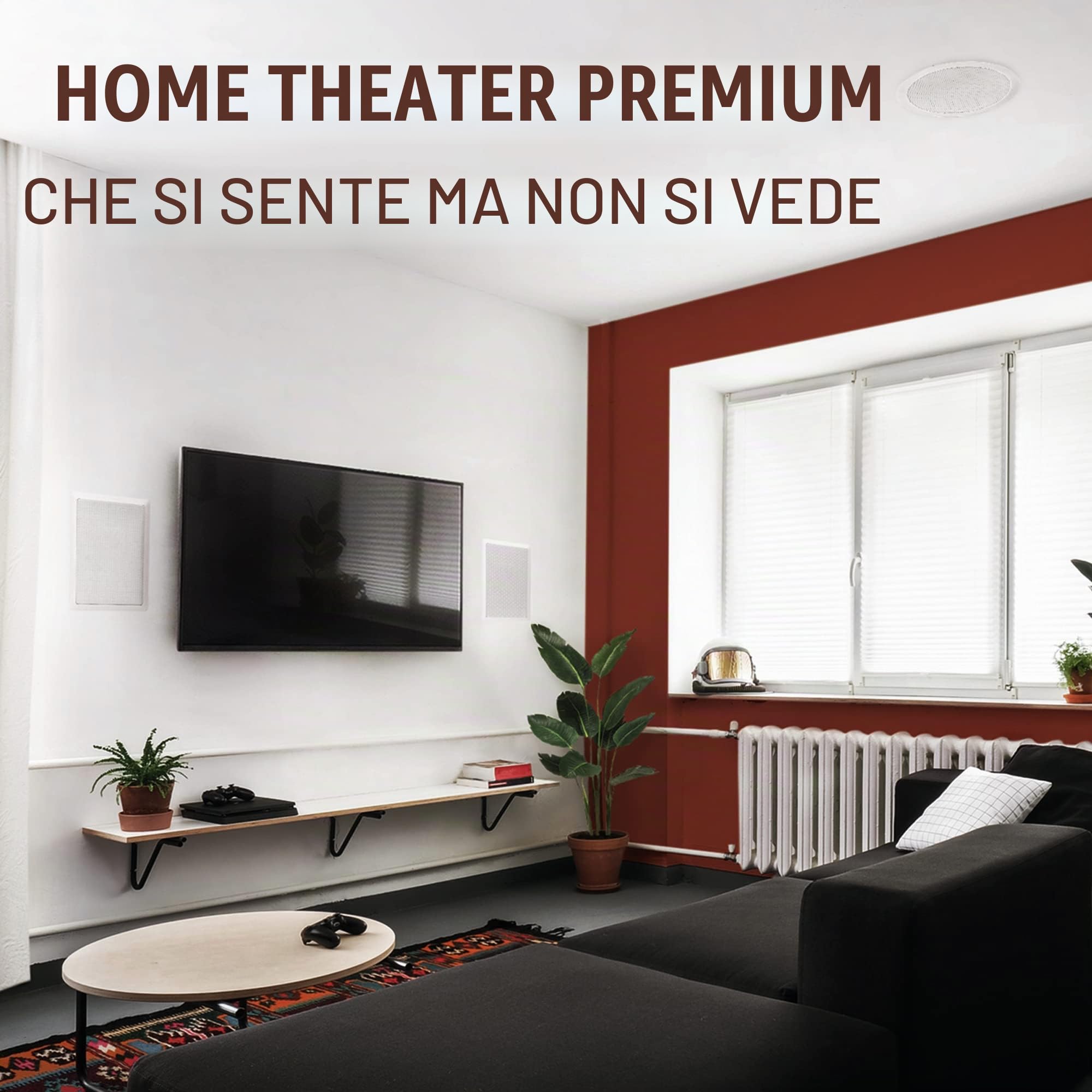 Polk Audio RC80i - Coppia di altoparlanti bidirezionali da incasso da 8”, alta qualità, perfetti in ambienti umidi interni/esterni come bagni, cucine, portici coperti (bianco, griglia verniciabile)