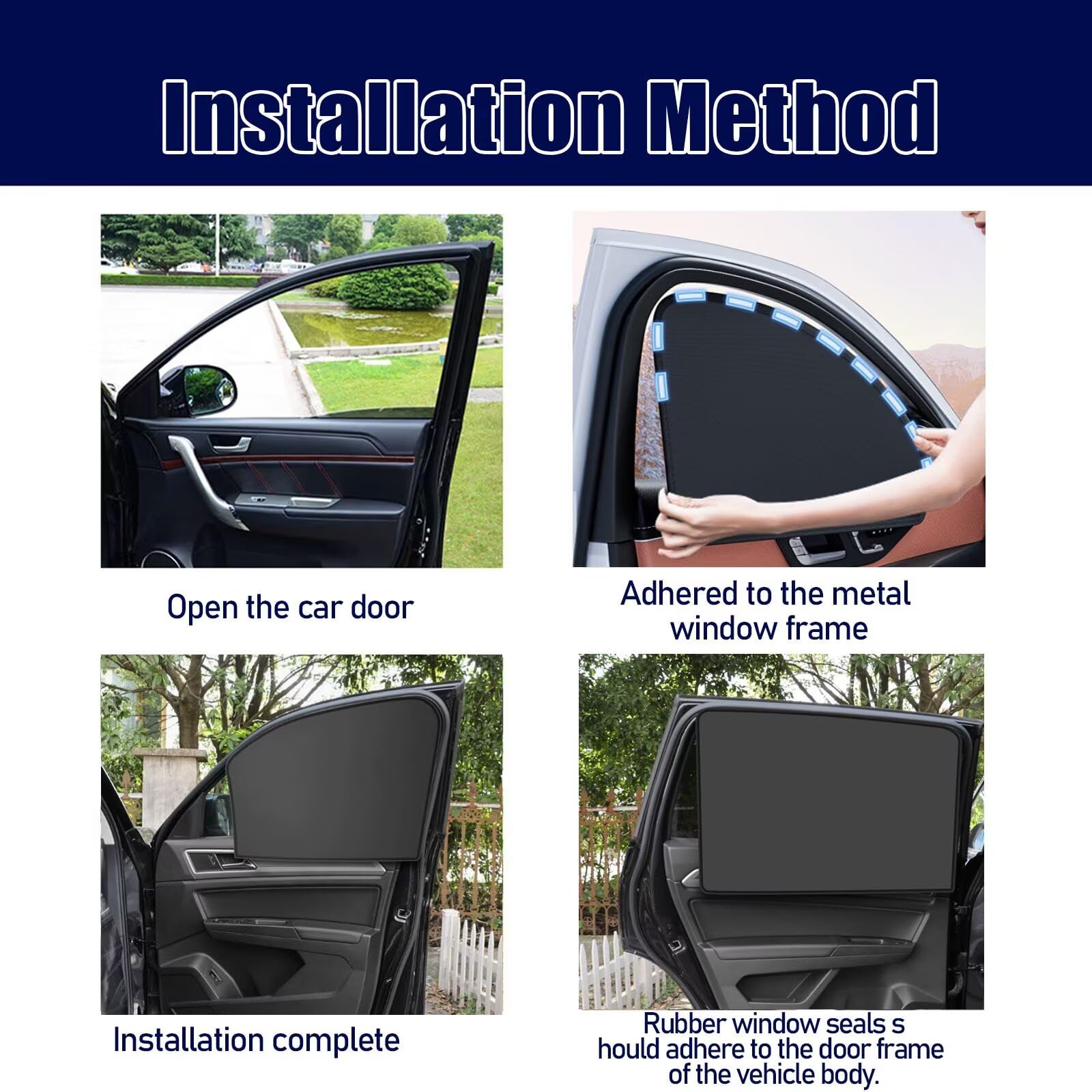 Tendine per Finestrini Auto Magnetico 4 Pezzi Compatibile con Ford Tourneo Courier 2024 Tenda Sole Parasole