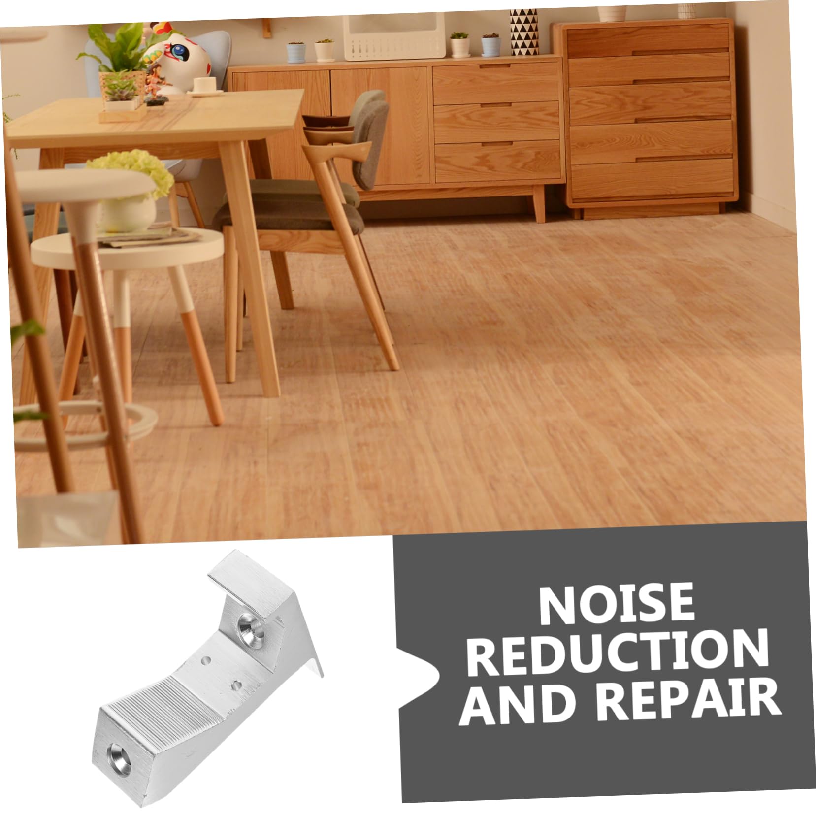 Kit Per Riparazione Pavimenti Scricchiolanti Strumento in Alluminio Resistente Per Eliminare Rumore Legno Adatto Tavole Spessore o Uso Facile