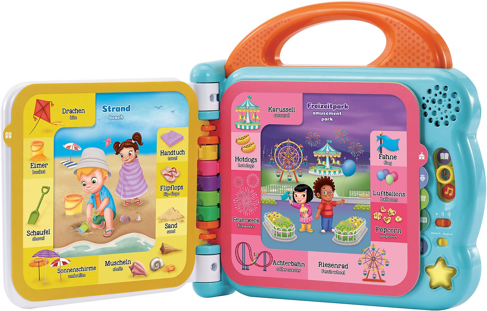 VTech Baby Mein 100-Wörter-Buch pink – Interaktives Bilderbuch zum Lernen erster Wörter– 2-5 Jahren & Baby Mein 100-Wörter-Buch: Orte– Für Kinder von 2-5 Jahren