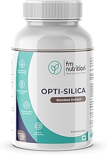 FM Nutrition Opti-Silica Bamboo Extract Powder | Vegan Silica Supplement for Hair Skin Nails Support | Collagen Support, B... Price In India