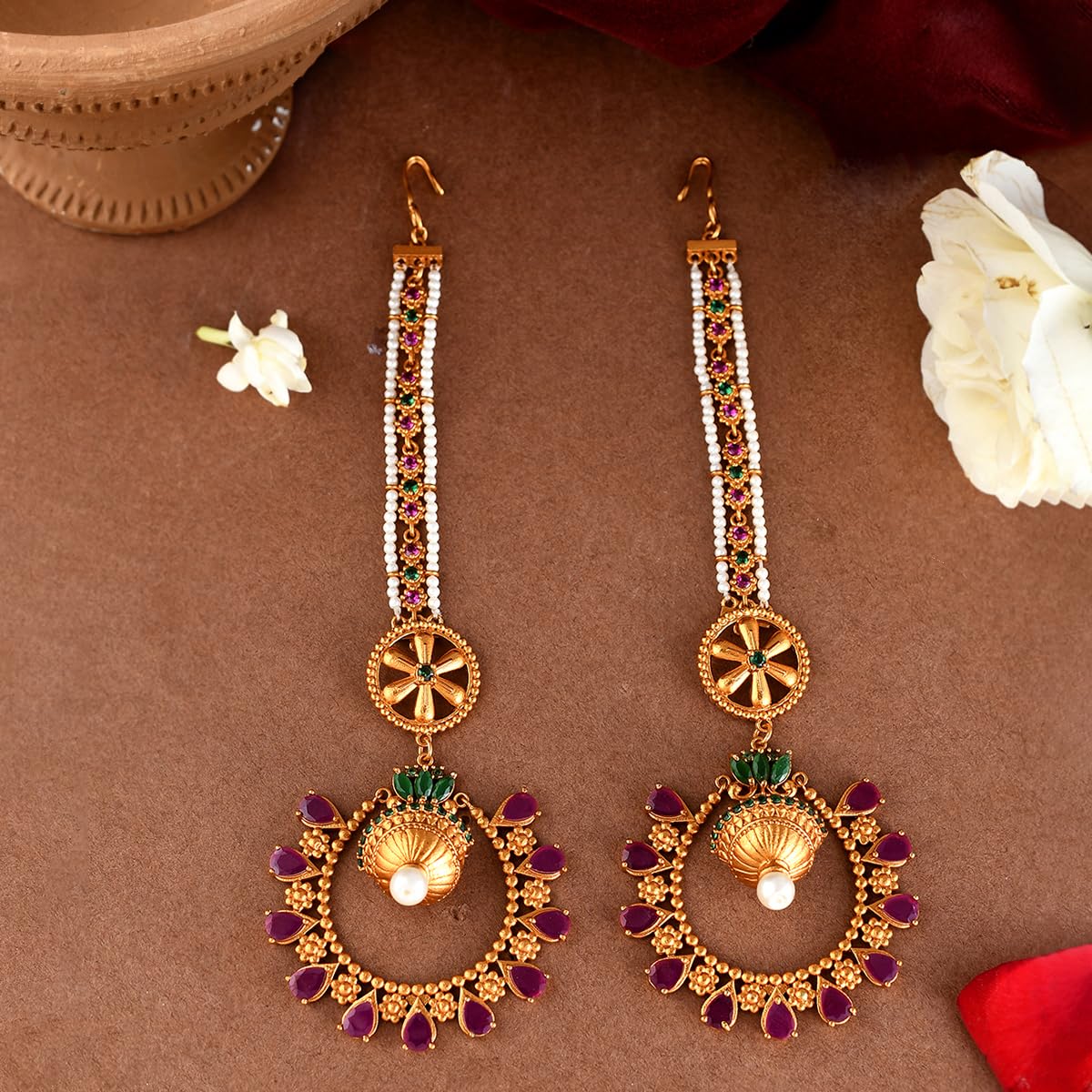 Bela Royal Long Earrings, Regal Style