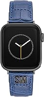 Vista 13 de Steve Madden Correa de moda de grano de cocodrilo para Apple Watch Azul