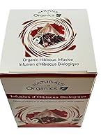 Vista 6 de Naturals-n-Organics Té orgánico de flores de hibisco, sin cafeína, 24 bolsas de té biodegradables