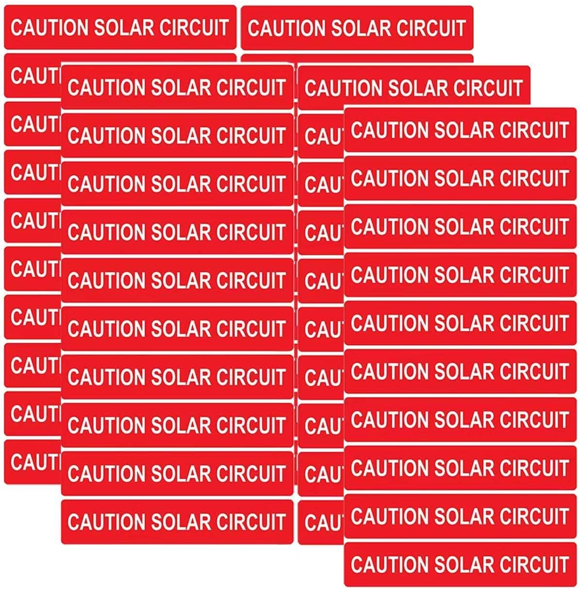 CDXHOME 50 PCS PV Solar Safety Warning Labels, Caution