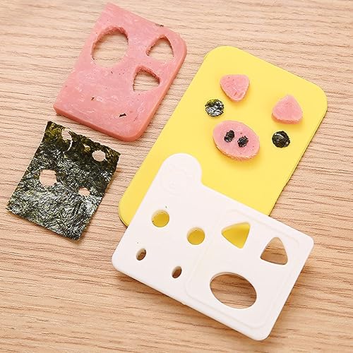 Miniatura 4 de Lindo molde de sushi de animales, moldeador de bolas de arroz con cortador de ponche de algas marinas Nori, herramientas de cocina de bricolaje para