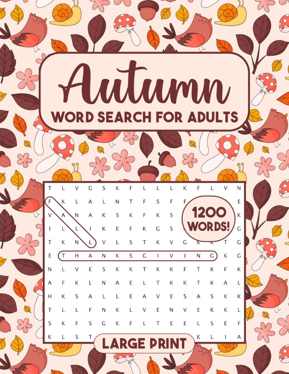 Cozy Autumn Word Search Book: Fun Fall Puzzles for Adults and Seniors