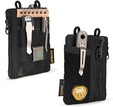 VIPERADE VE18-S Small EDC Pouch ، Mini EDC Pocket Organizer for Men ، EDC Pocket Organizer ، 3 Slots with 2 Zipper Pockets Multitool Pouch