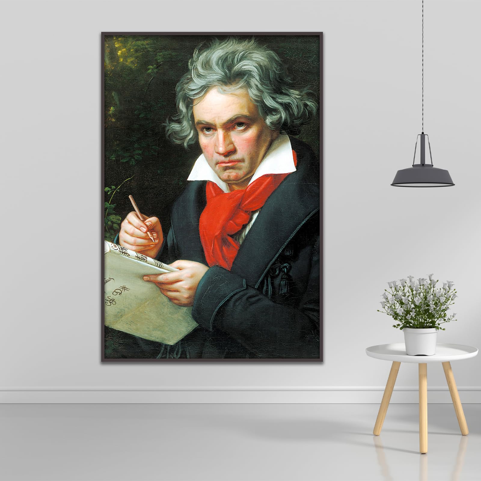 OKRA Ludwig Van Beethoven Pôster de Retrato de Pintura Ao Criar