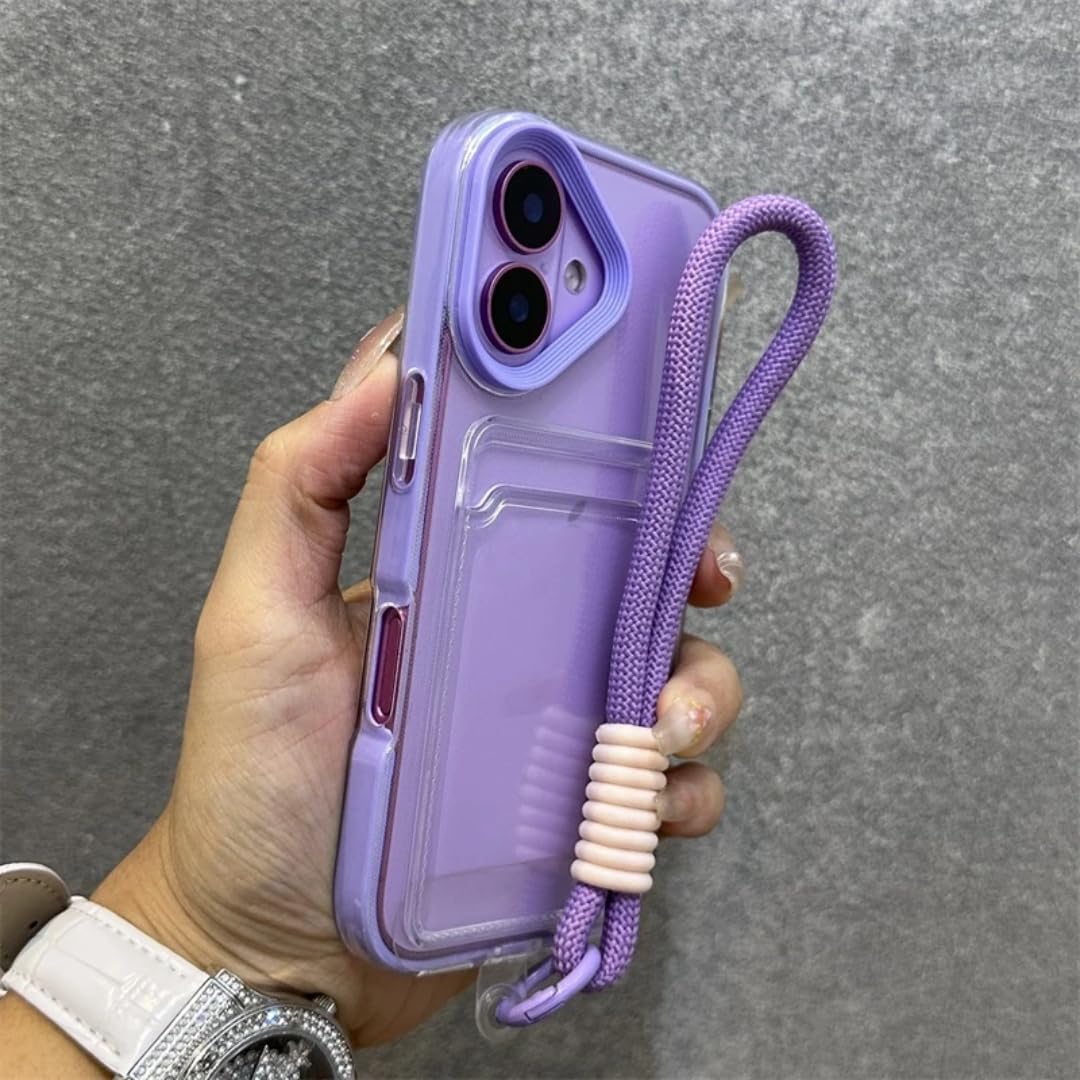 Coque Cordon iPhone 14 Pro Violette Transparente