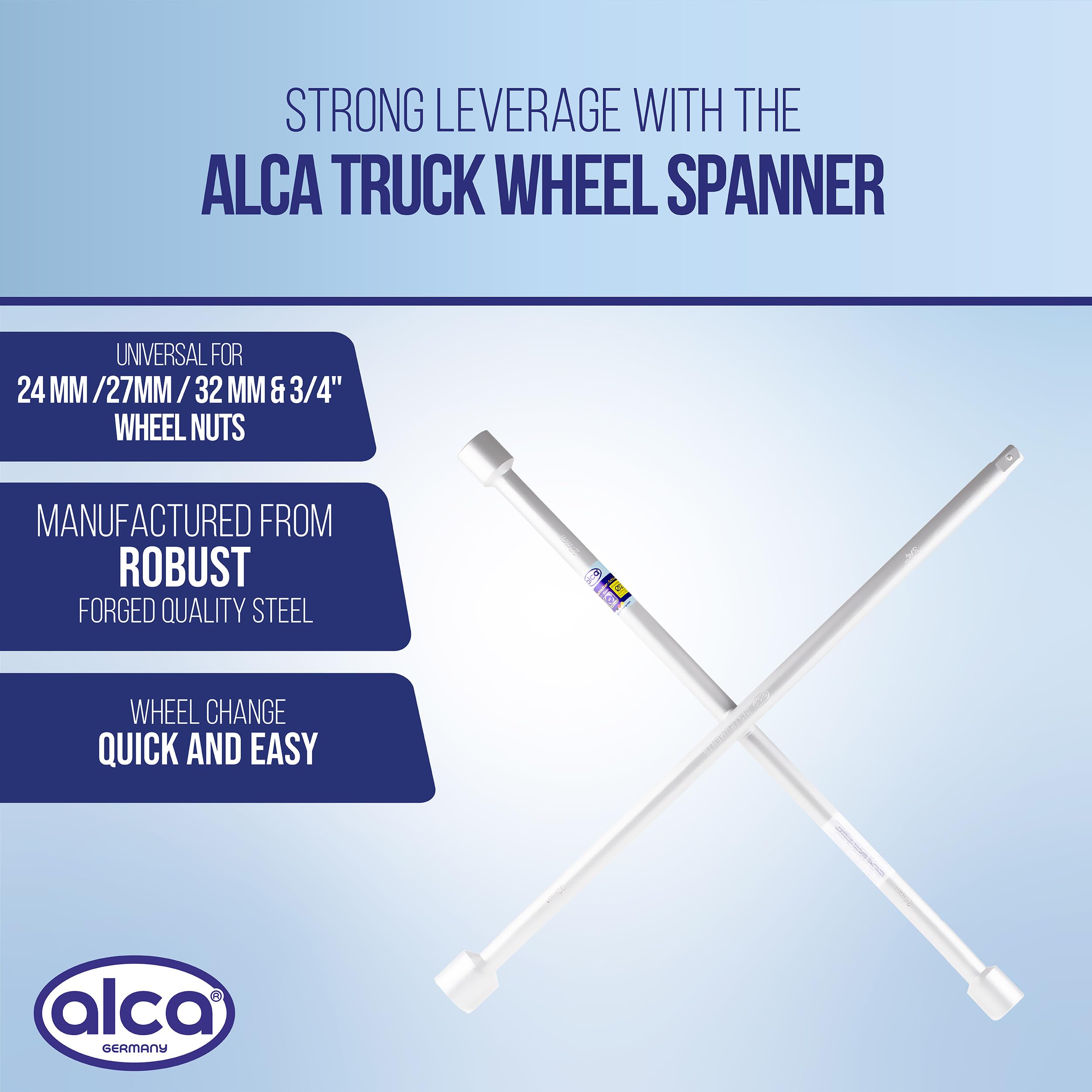 alca® Klucz do kół ciężarowych 3/4" Uniwersalny 24 x 27 x 32 do 900 Nm Klucz krzyżakowy Klucz do kół Klucz krzyżakowy Narzędzie Wymiana opon
