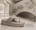 Carrito, Women Wedge Thong Heels | Comfortable Flats | Comfort Orthopaedic Sandals for Women| Doctor Slippers/Flip-Flops | Arch Support & Heel Cushion | Lightweight Anti-Skid Sole | Ultra-Cushioned Shock Absorbing Footbed | Available in Open Toe & Toe Separator Style | Water Resistant gallery image