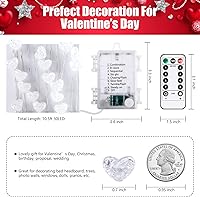 Vista 5 de Luces de hadas con forma de corazón blanco que funcionan