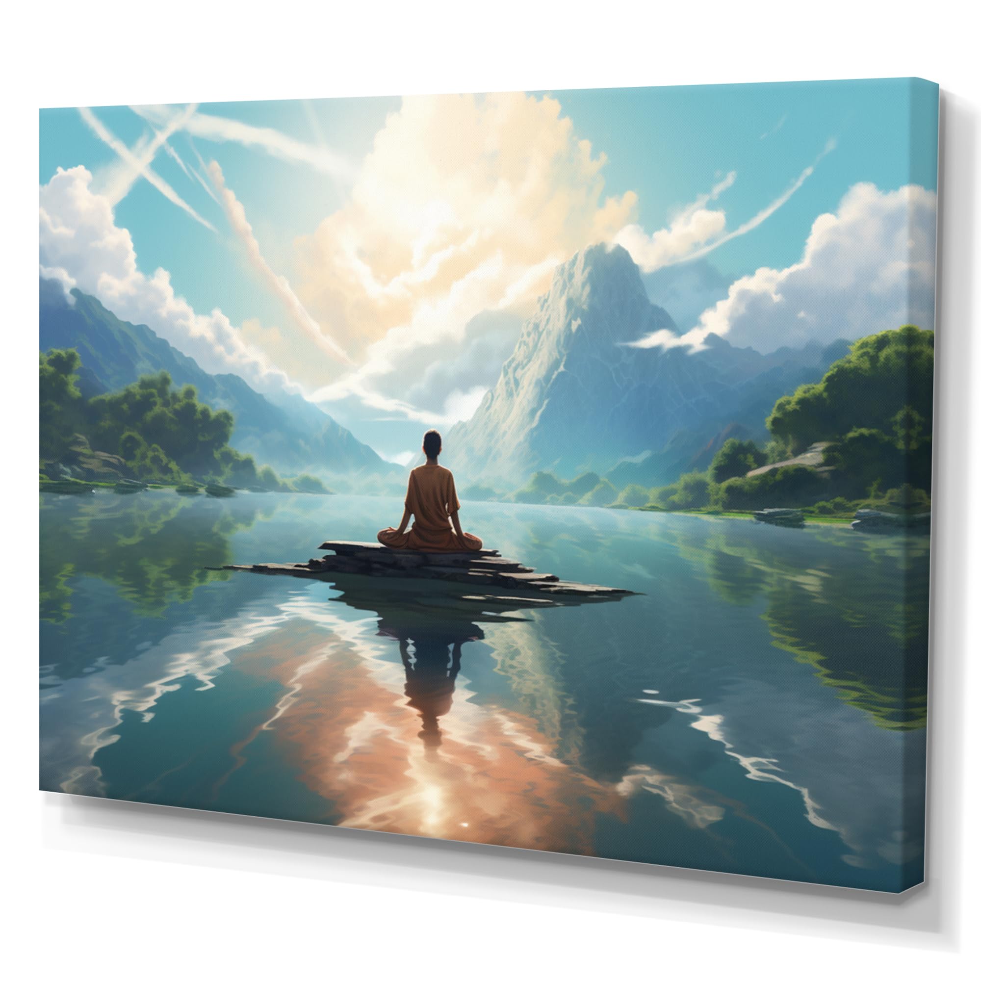 Amazon.com: DesignQ meditation Wall art decor, Meditation